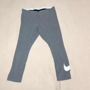 Gray capri workout pants